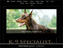 Tablet Screenshot of k9specialist.com